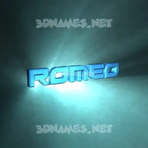 romeo in Light Shine style - 3D name wallpaper romeo in Light Shine style - 3D name wallpaper