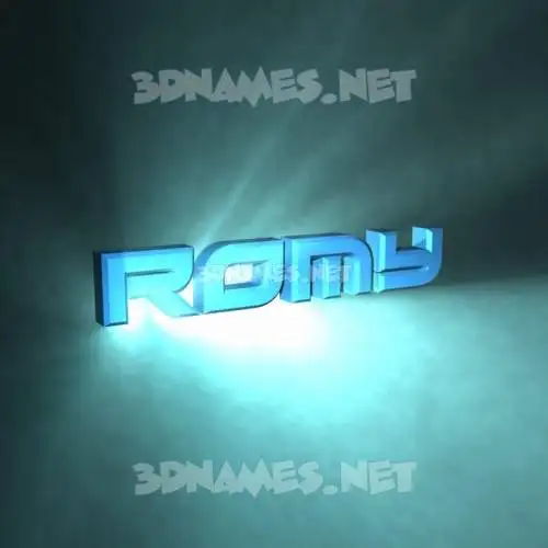 romy in Light Shine style - 3D name wallpaper romy in Light Shine style - 3D name wallpaper