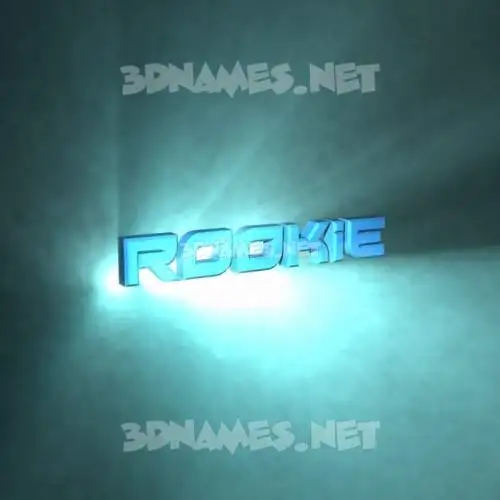 rookie in Light Shine style - 3D name wallpaper rookie in Light Shine style - 3D name wallpaper