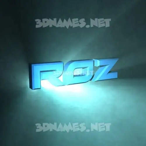 roz in Light Shine style - 3D name wallpaper