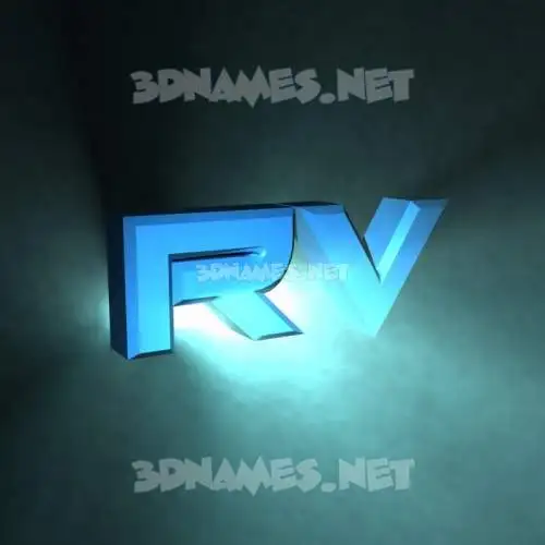 rv in Light Shine style - 3D name wallpaper