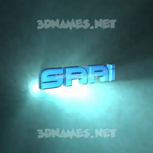 saai in Light Shine style - 3D name wallpaper