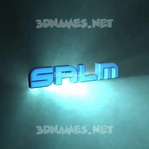 salm in Light Shine style - 3D name wallpaper