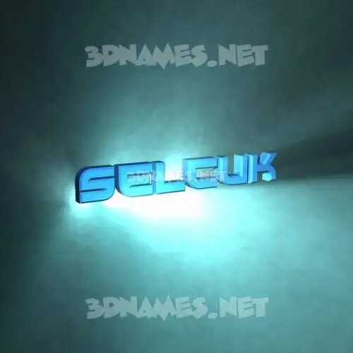 selcuk in Light Shine style - 3D name wallpaper