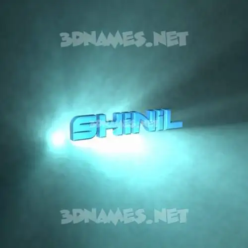 shinil in Light Shine style - 3D name wallpaper