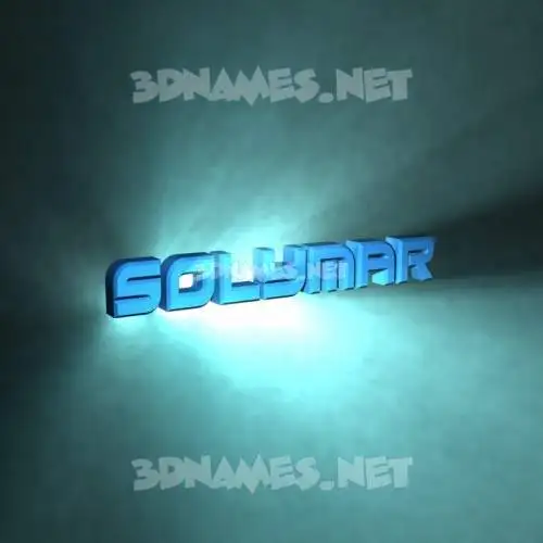 solymar in Light Shine style - 3D name wallpaper
