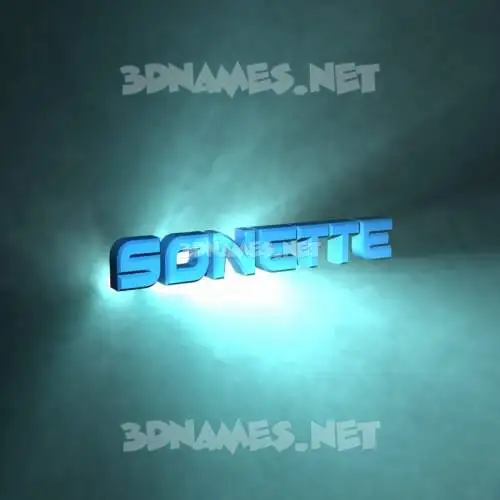 sonette in Light Shine style - 3D name wallpaper sonette in Light Shine style - 3D name wallpaper