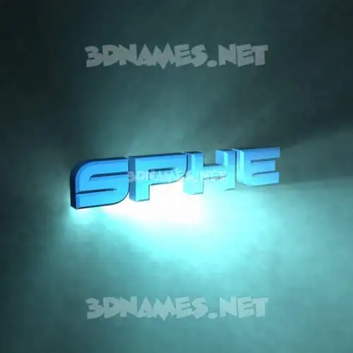sphe in Light Shine style - 3D name wallpaper
