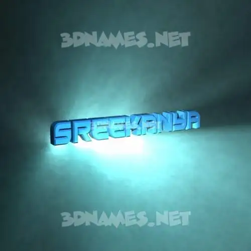 sreekanya in Light Shine style - 3D name wallpaper