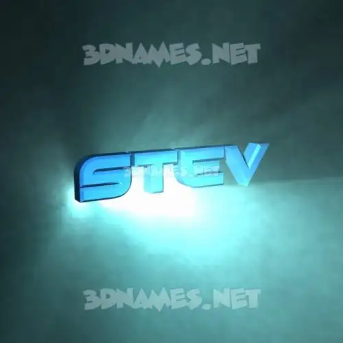 stev in Light Shine style - 3D name wallpaper