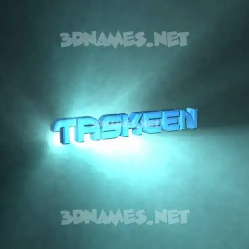 taskeen in Light Shine style - 3D name wallpaper
