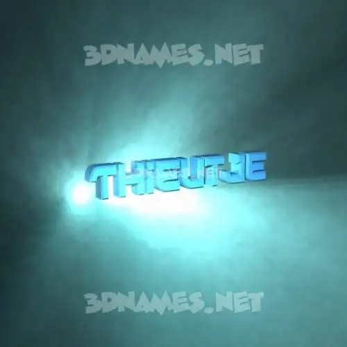 thieutje in Light Shine style - 3D name wallpaper