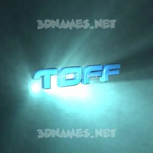 toff in Light Shine style - 3D name wallpaper toff in Light Shine style - 3D name wallpaper