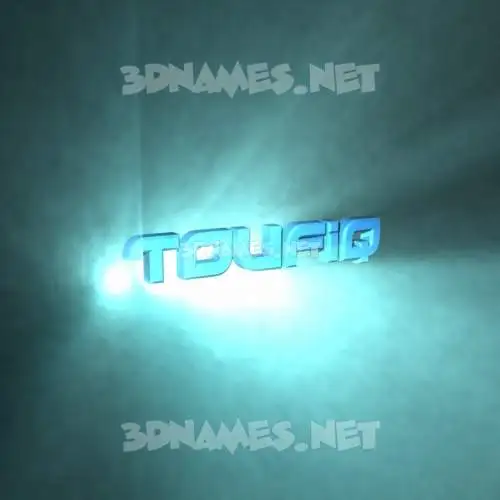 toufiq in Light Shine style - 3D name wallpaper