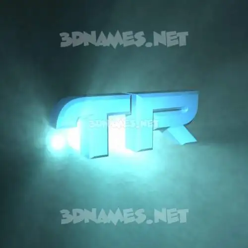 tr in Light Shine style - 3D name wallpaper