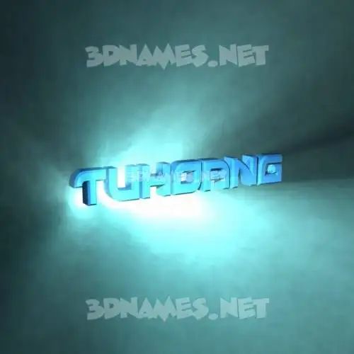 tuhoang in Light Shine style - 3D name wallpaper