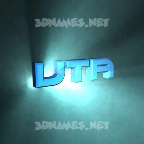 uta in Light Shine style - 3D name wallpaper