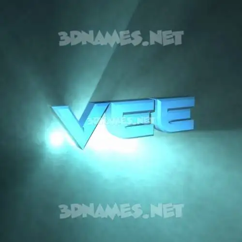 vee in Light Shine style - 3D name wallpaper