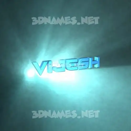 vijesh in Light Shine style - 3D name wallpaper