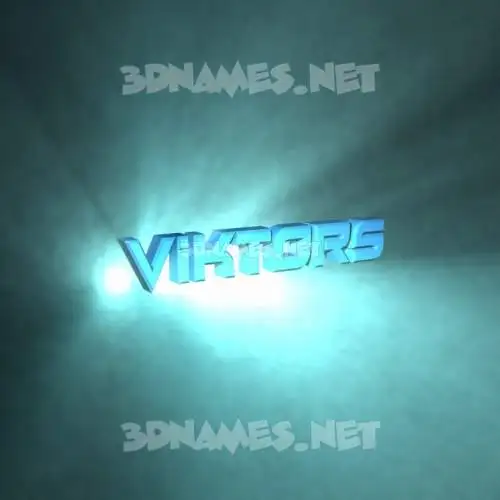 viktors in Light Shine style - 3D name wallpaper