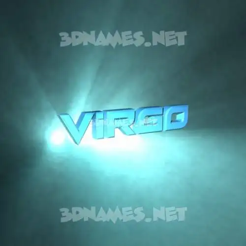 virgo in Light Shine style - 3D name wallpaper