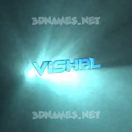 vishal in Light Shine style - 3D name wallpaper