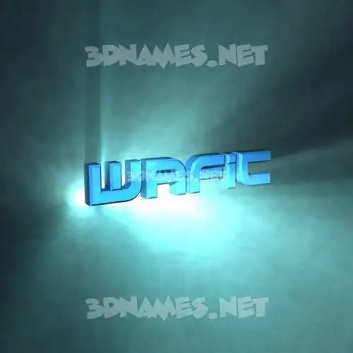 wafic in Light Shine style - 3D name wallpaper wafic in Light Shine style - 3D name wallpaper