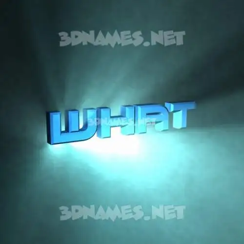 what in Light Shine style - 3D name wallpaper