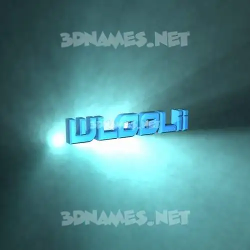 wloolii in Light Shine style - 3D name wallpaper