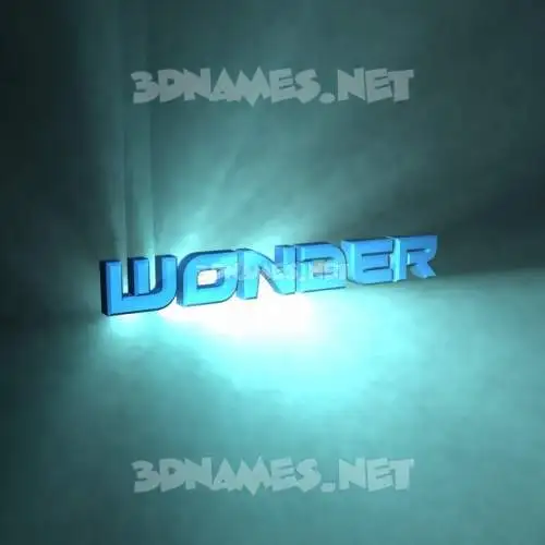 wonder in Light Shine style - 3D name wallpaper wonder in Light Shine style - 3D name wallpaper