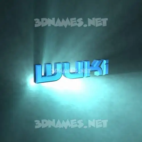 wuki in Light Shine style - 3D name wallpaper