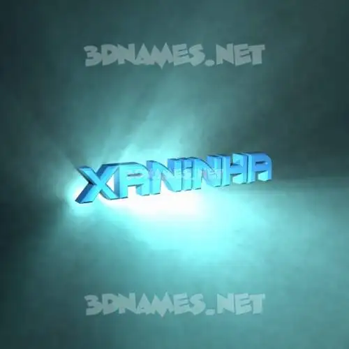 xaninha in Light Shine style - 3D name wallpaper