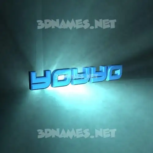 yoyyo in Light Shine style - 3D name wallpaper