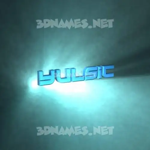 yulsic in Light Shine style - 3D name wallpaper