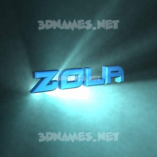 Preview of Light Shine 3D name for "zola"