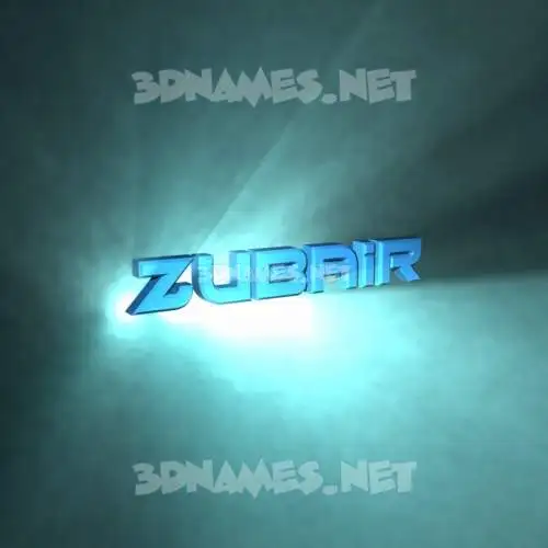 zubair in Light Shine style - 3D name wallpaper zubair in Light Shine style - 3D name wallpaper