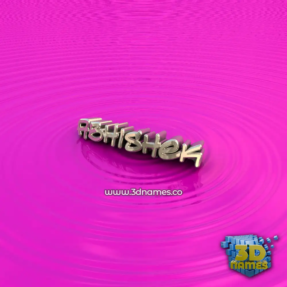 abhishek in Pink Graffiti style - 3D name wallpaper