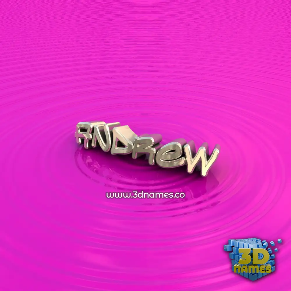 andrew in Pink Graffiti style - 3D name wallpaper