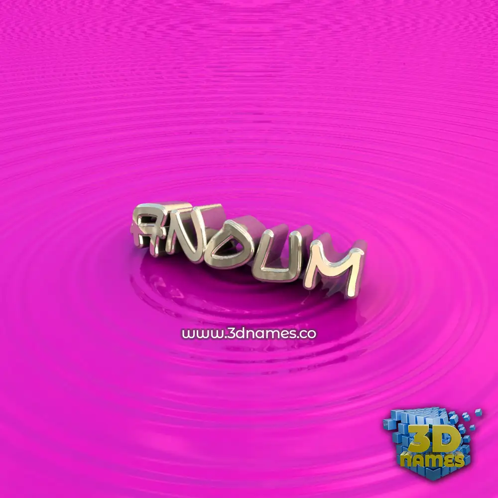 anoum in Pink Graffiti style - 3D name wallpaper