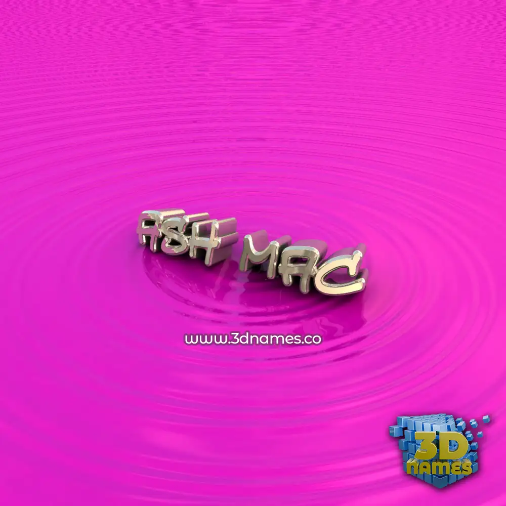 ash mac in Pink Graffiti style - 3D name wallpaper ash mac in Pink Graffiti style - 3D name wallpaper