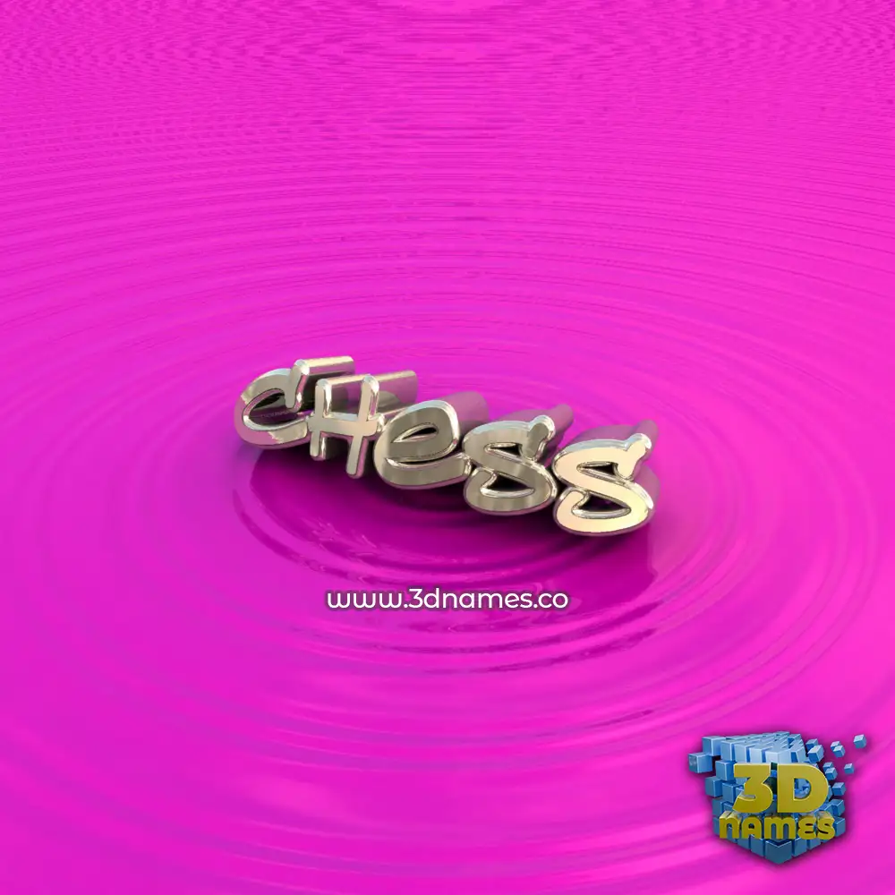 chess in Pink Graffiti style - 3D name wallpaper