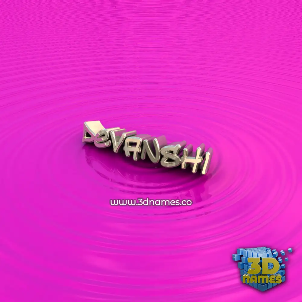 devanshi in Pink Graffiti style - 3D name wallpaper