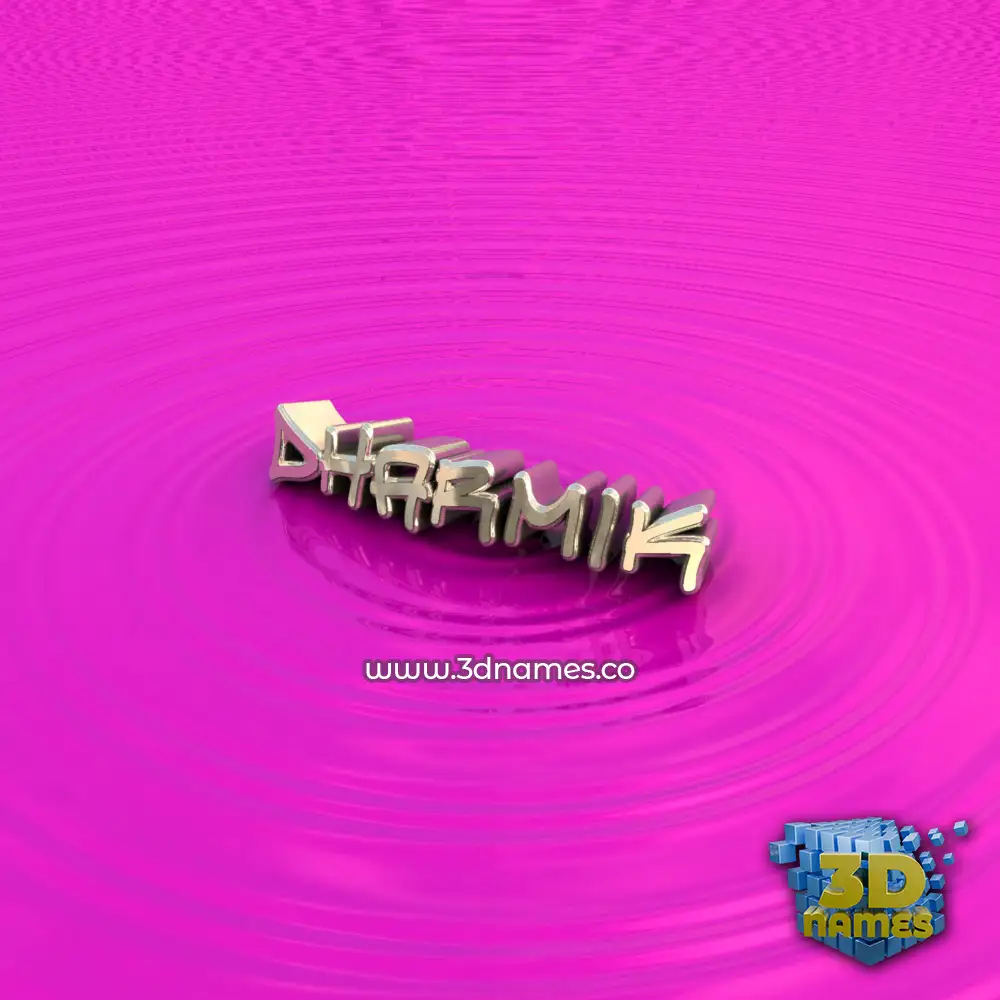 dharmik in Pink Graffiti style - 3D name wallpaper