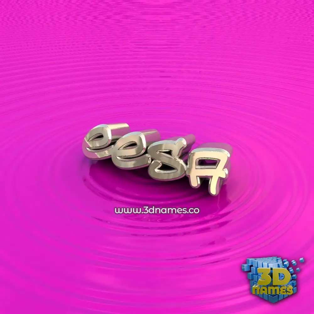eesa in Pink Graffiti style - 3D name wallpaper