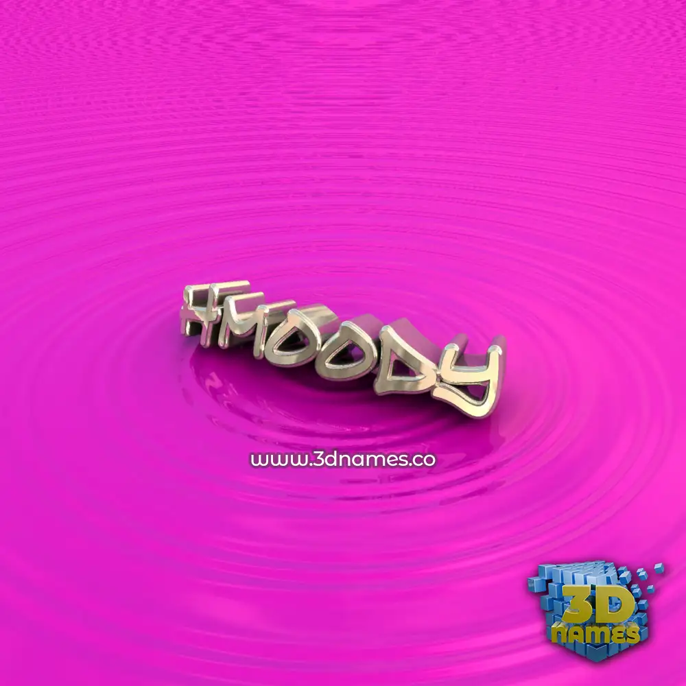 hmoody in Pink Graffiti style - 3D name wallpaper