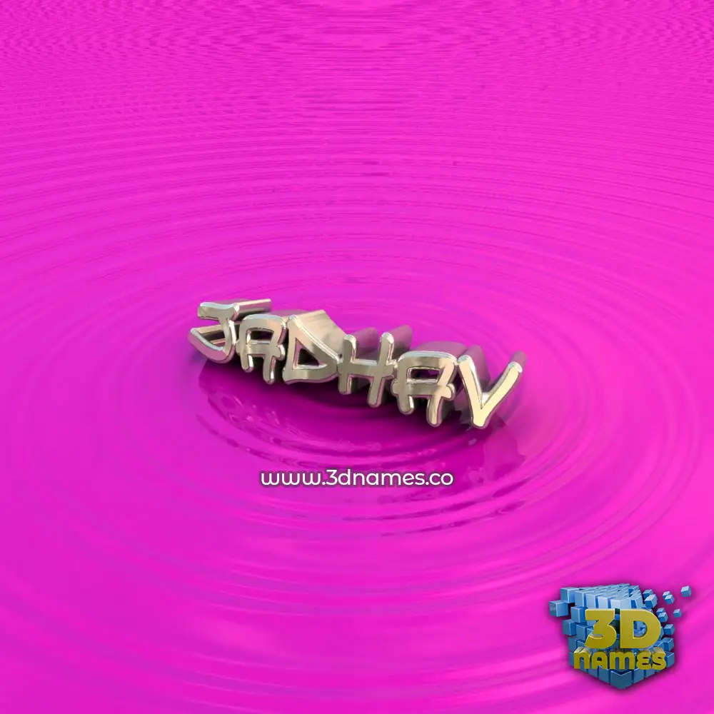 jadhav in Pink Graffiti style - 3D name wallpaper