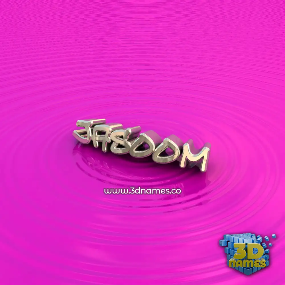 jasoom in Pink Graffiti style - 3D name wallpaper