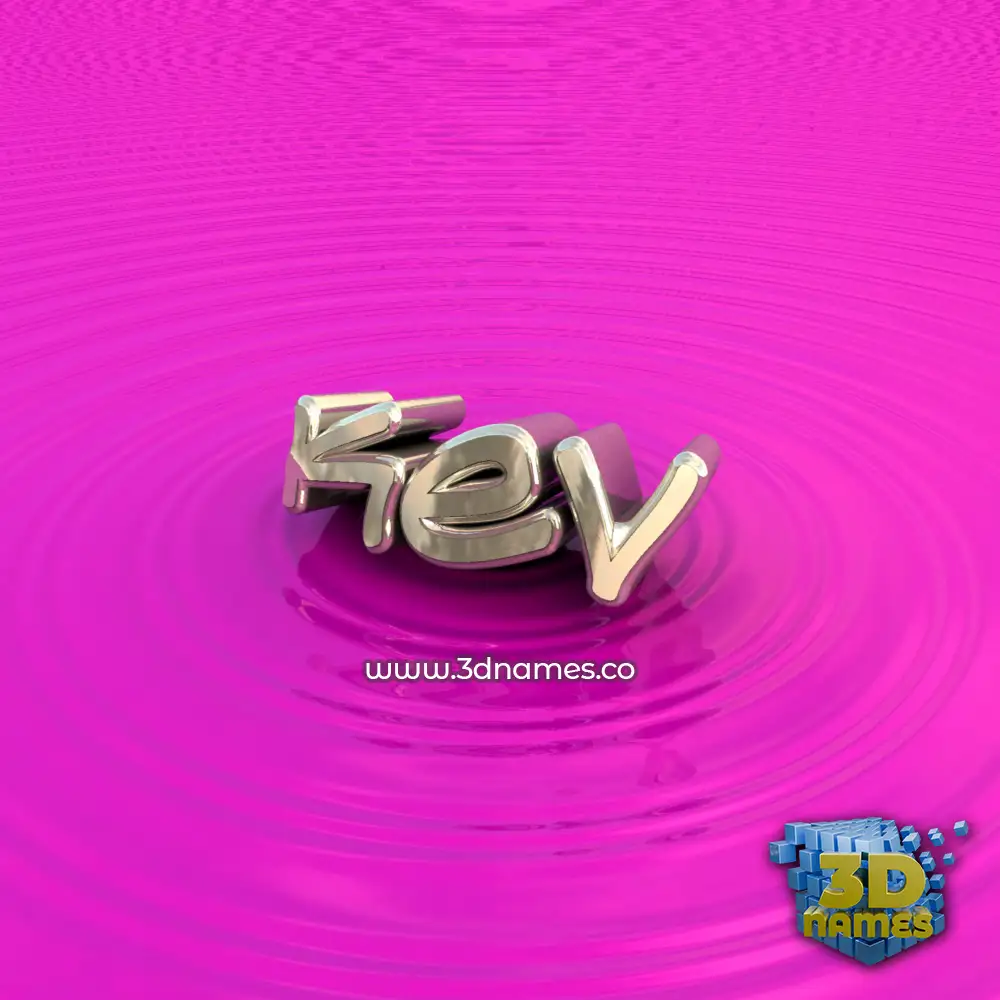 kev in Pink Graffiti style - 3D name wallpaper