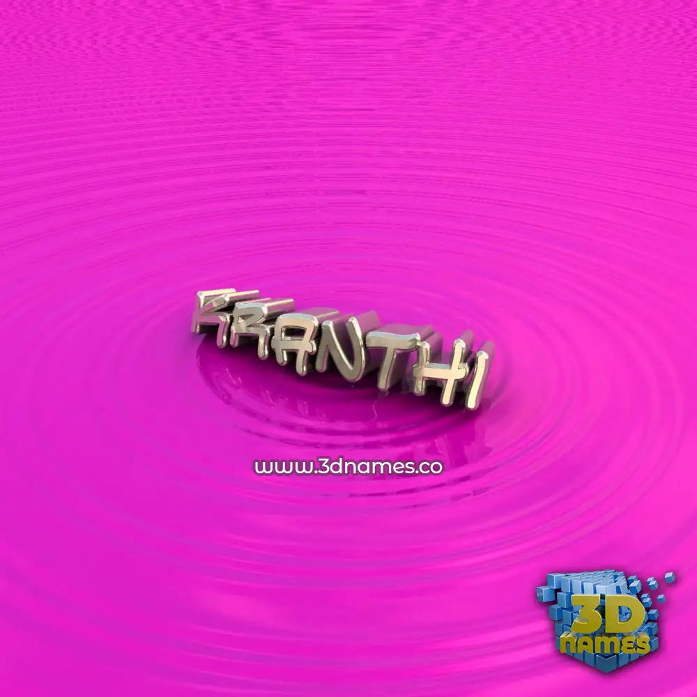 kranthi in Pink Graffiti style - 3D name wallpaper