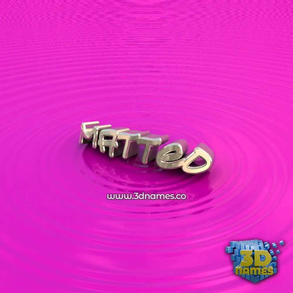 matteo in Pink Graffiti style - 3D name wallpaper